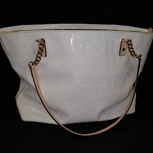 Michael Kors White Patent Leather Purse